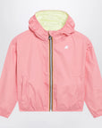 K-way - laurette - reversible rain jacket - pink/yellow