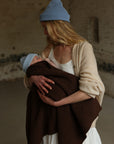 Hvid - Blanket Kiki - dark brown
