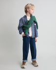 Buho - kids - tartan shirt - navy