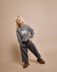 Buho - kids - denim pants - grey