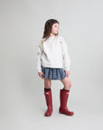 Buho - kids - tartan skirt - navy