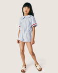 Mipounet - colette seersucker short - blue
