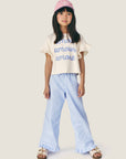 Mipounet - sia popelin pant - ecru/blue