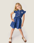 Mipounet - amelie denim dress - blue
