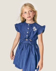 Mipounet - amelie denim dress - blue