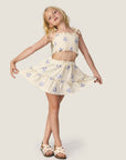 Mipounet - sandrine skirt - ecru/blue