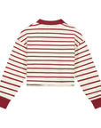 Charlie petite - lux sweater - bordeau/ecru stripes