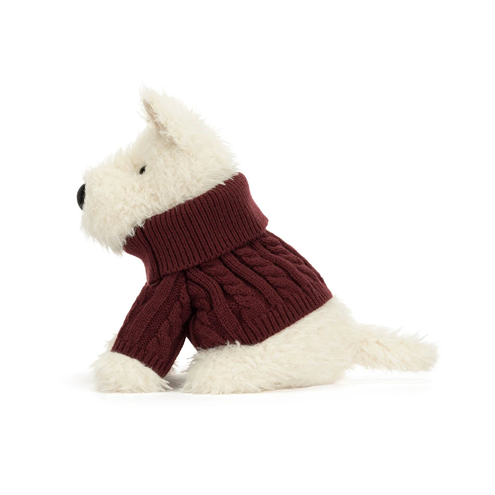Jellycat - munro scottie dog with winter jumper