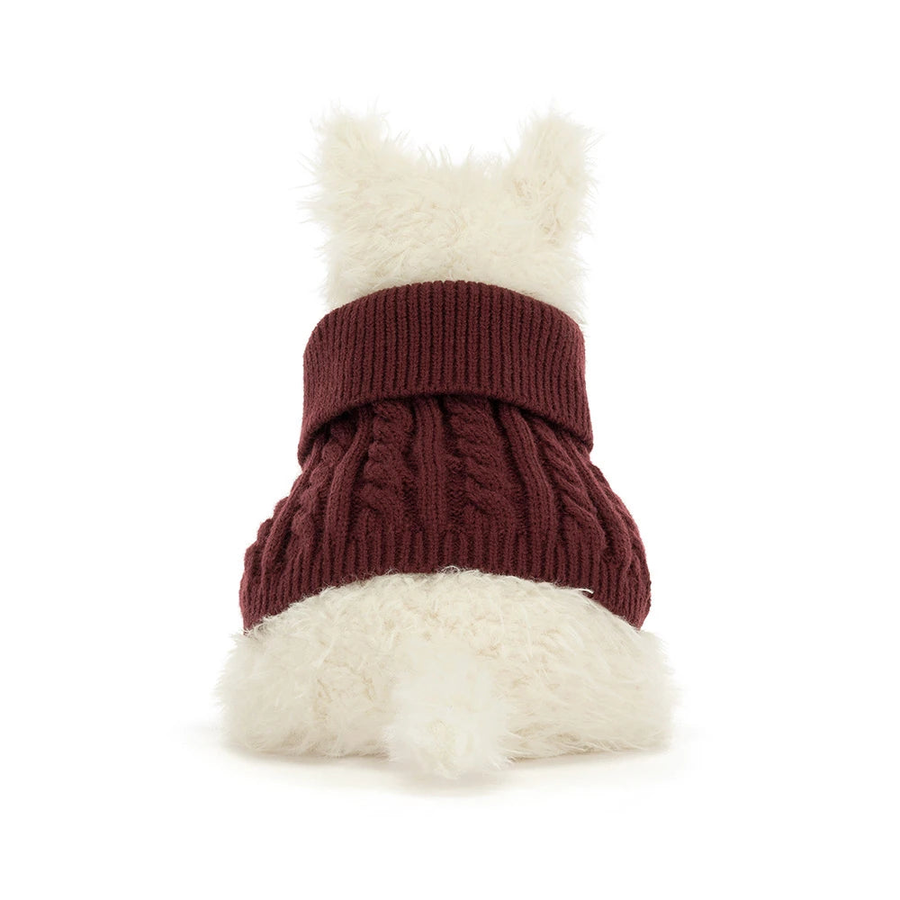 Jellycat - munro scottie dog with winter jumper