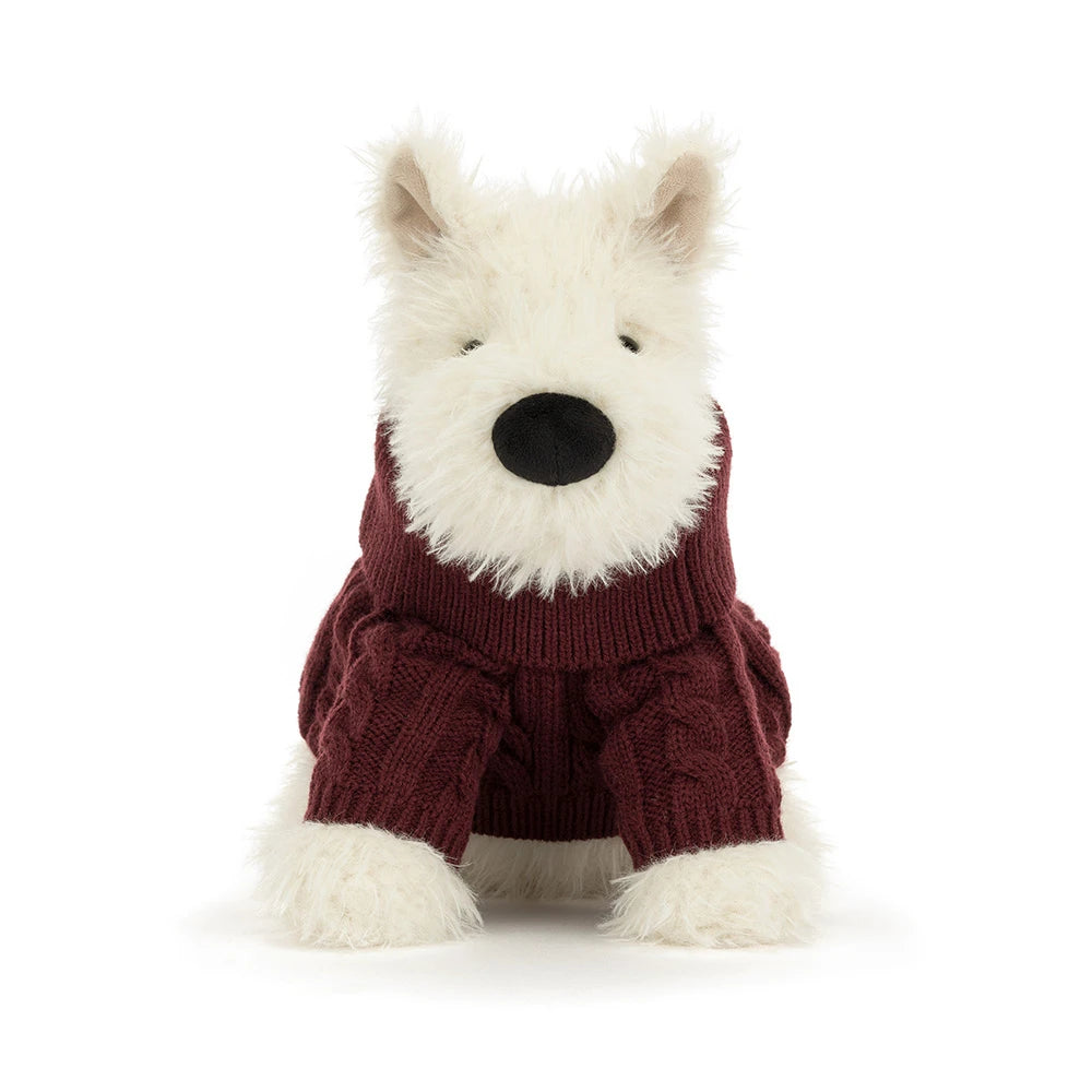 Jellycat - munro scottie dog with winter jumper