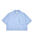 Mipounet - sia popelin shirt - ecru/blue