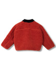 Wynken - baby - faux fur reversible jacket - navy/rusty bear