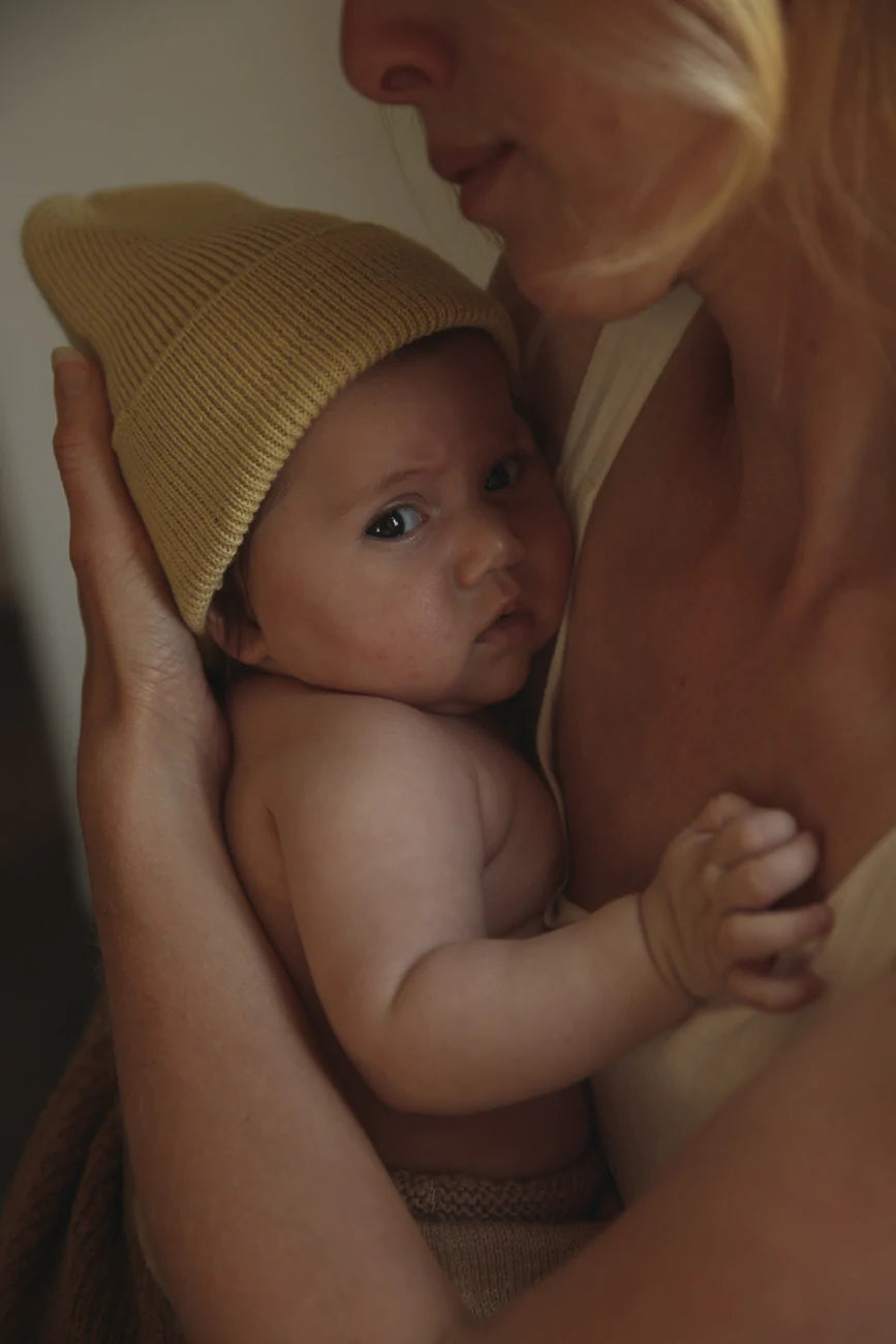 Hvid - Fonzie - Beanie - newborn - 0-6M