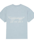 Brunobruno nation - nanna t-shirt - dusty blue skateboard
