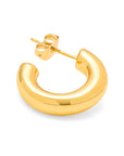 lulu copenhagen - gold plated non hoops earrings - 2pcs