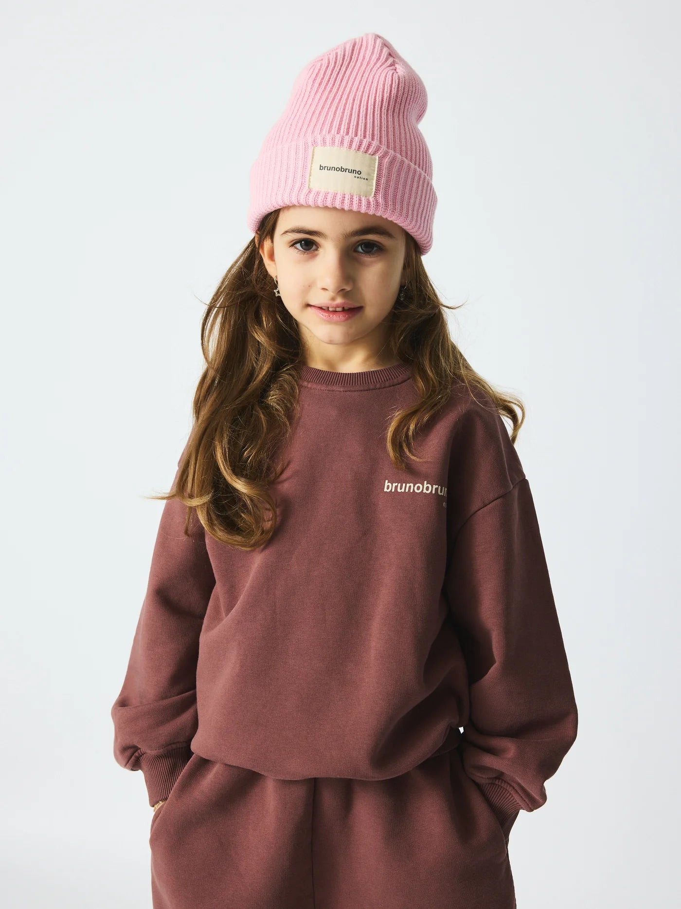 Brunobruno nation - norah sweatshirt - marron plum