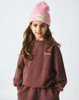 Brunobruno nation - norah sweatshirt - marron plum