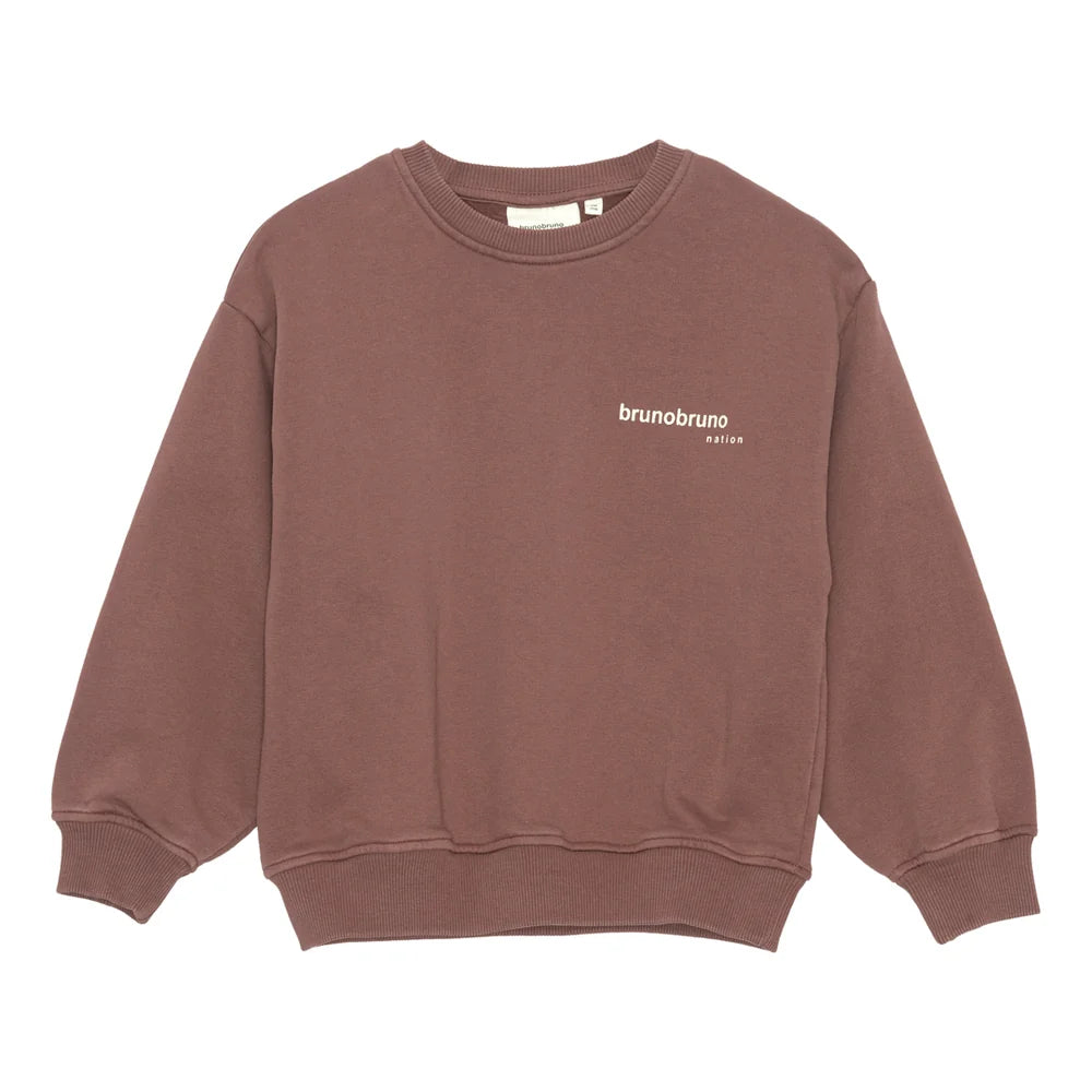 Brunobruno nation - norah sweatshirt - marron plum