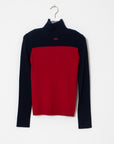Indee - wapiti - fitted high neck pullover - flame red
