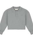 Charlie petite - pixy polo sweater - grey melange