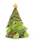 Jellycat - Christmas tree ricky rain frog