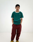 Repose ams - wide denim pants - ash plum