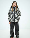 Repose ams - wide leg denim pants - slate grey