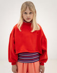 Repose ams - crop heart sweatshirt - firecracker red