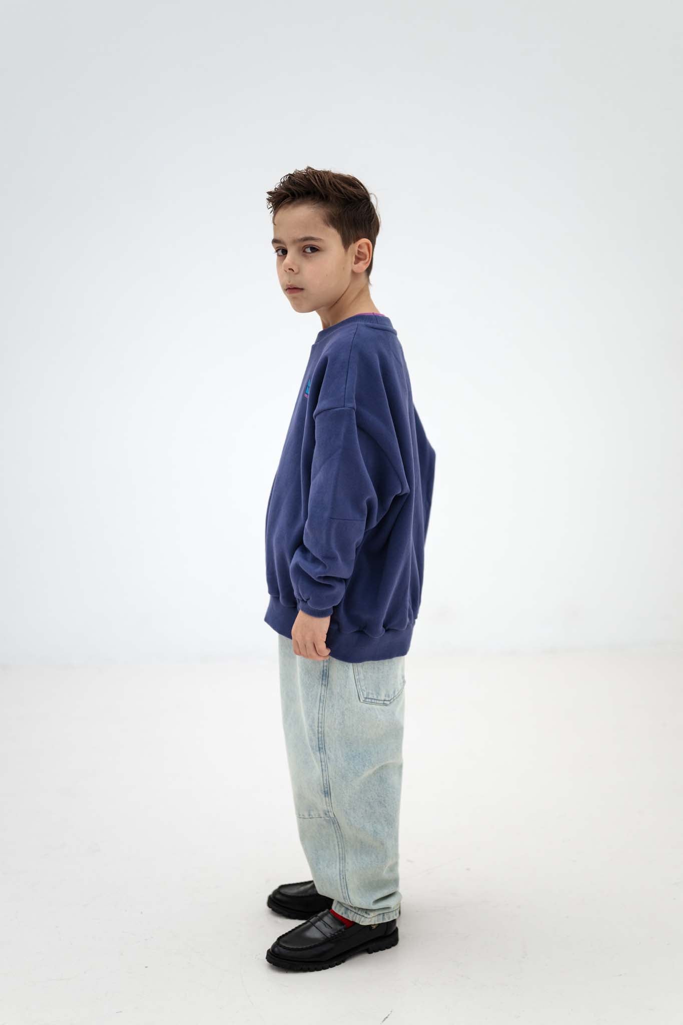 Repose ams - cozy drop sweatshirt - eclipse blue
