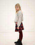 Repose ams - crop heart sweatshirt - light mixed grey