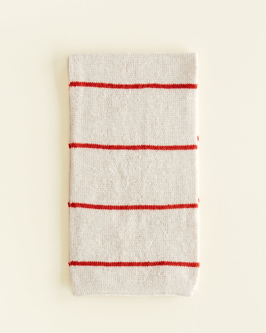 HVID - igor scarf - cream/red
