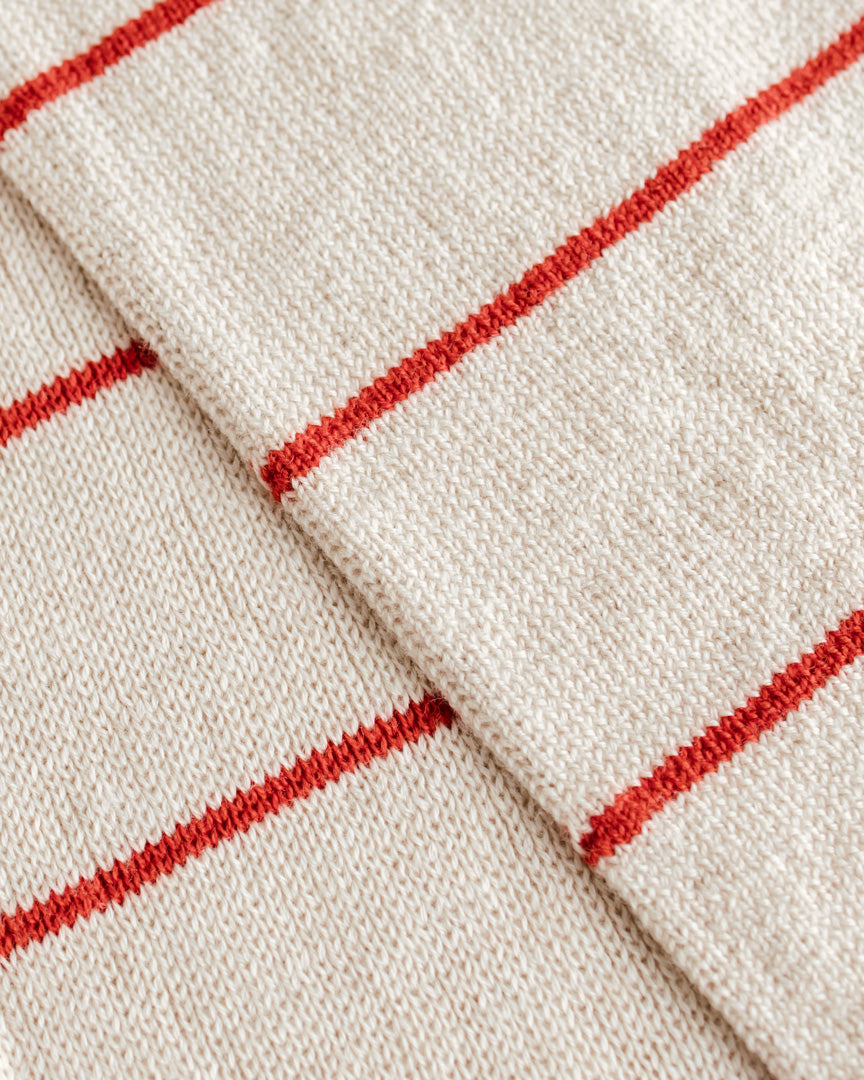 HVID - igor scarf - cream/red
