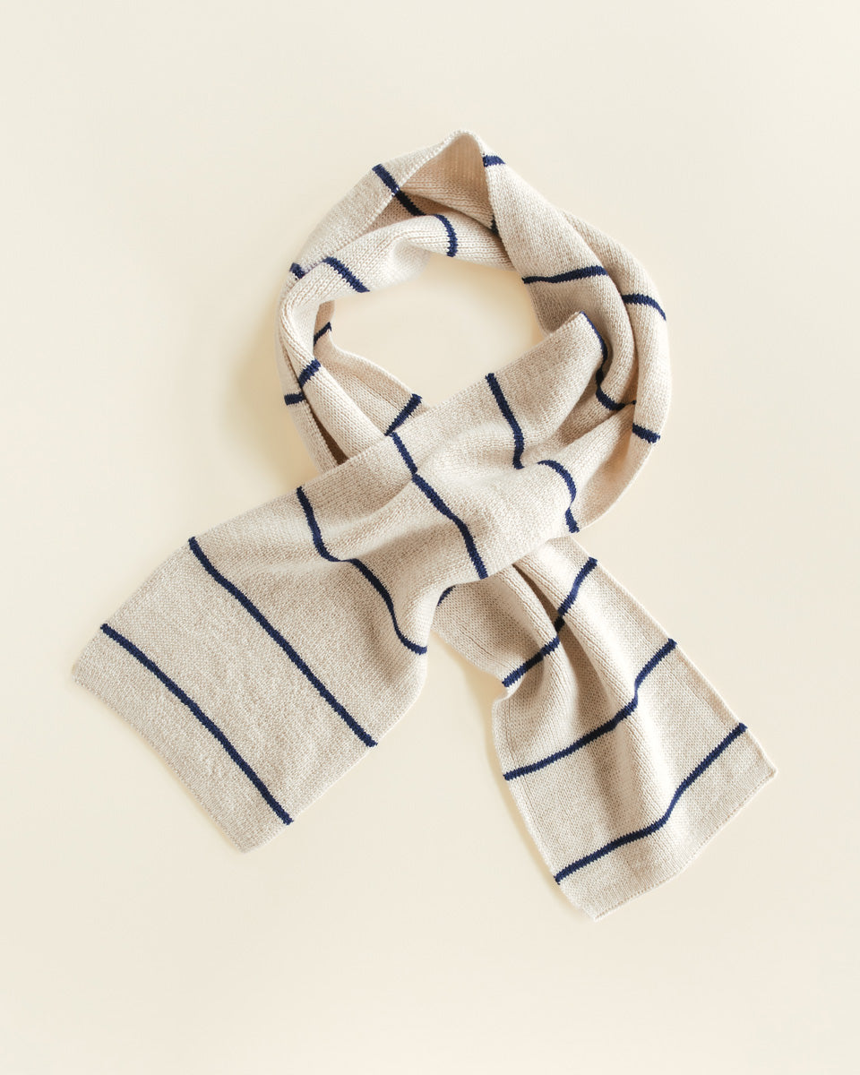 HVID - igor scarf - cream/blue