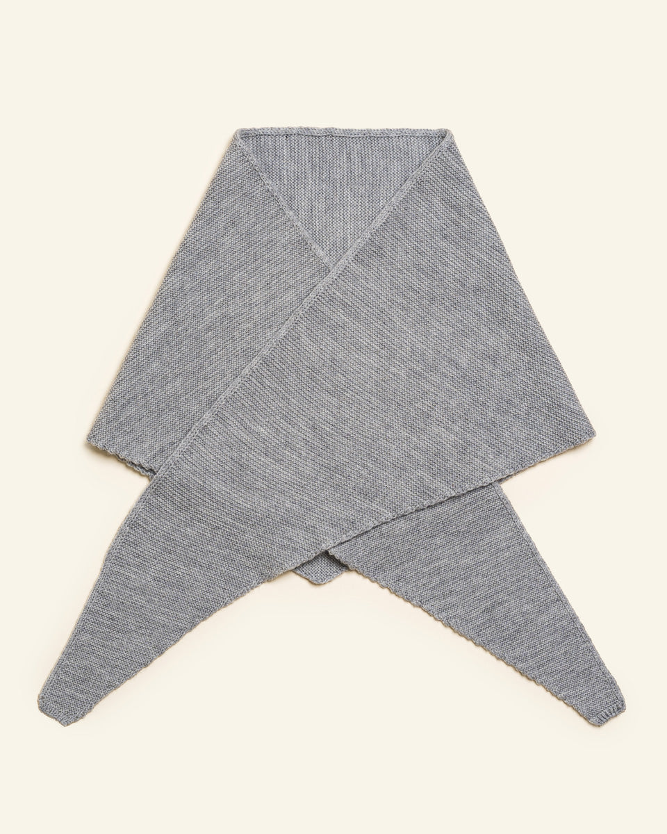HVID - triangle scarf - josephina - grey melange