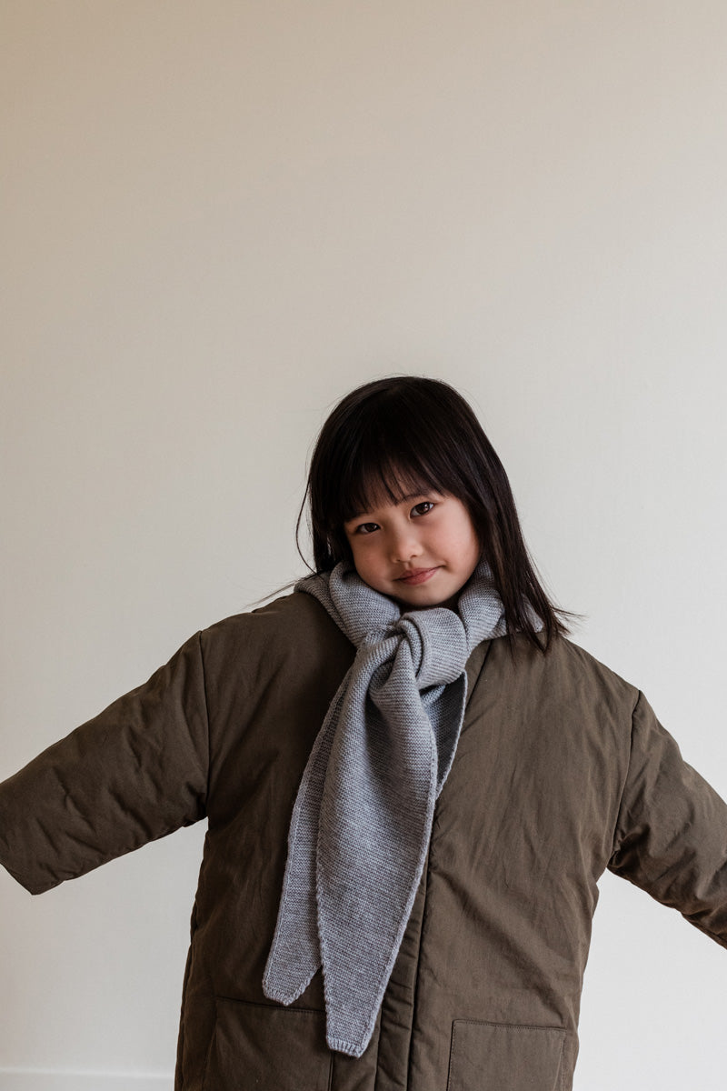HVID - triangle scarf - josephina - grey melange