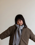 HVID - triangle scarf - josephina - grey melange