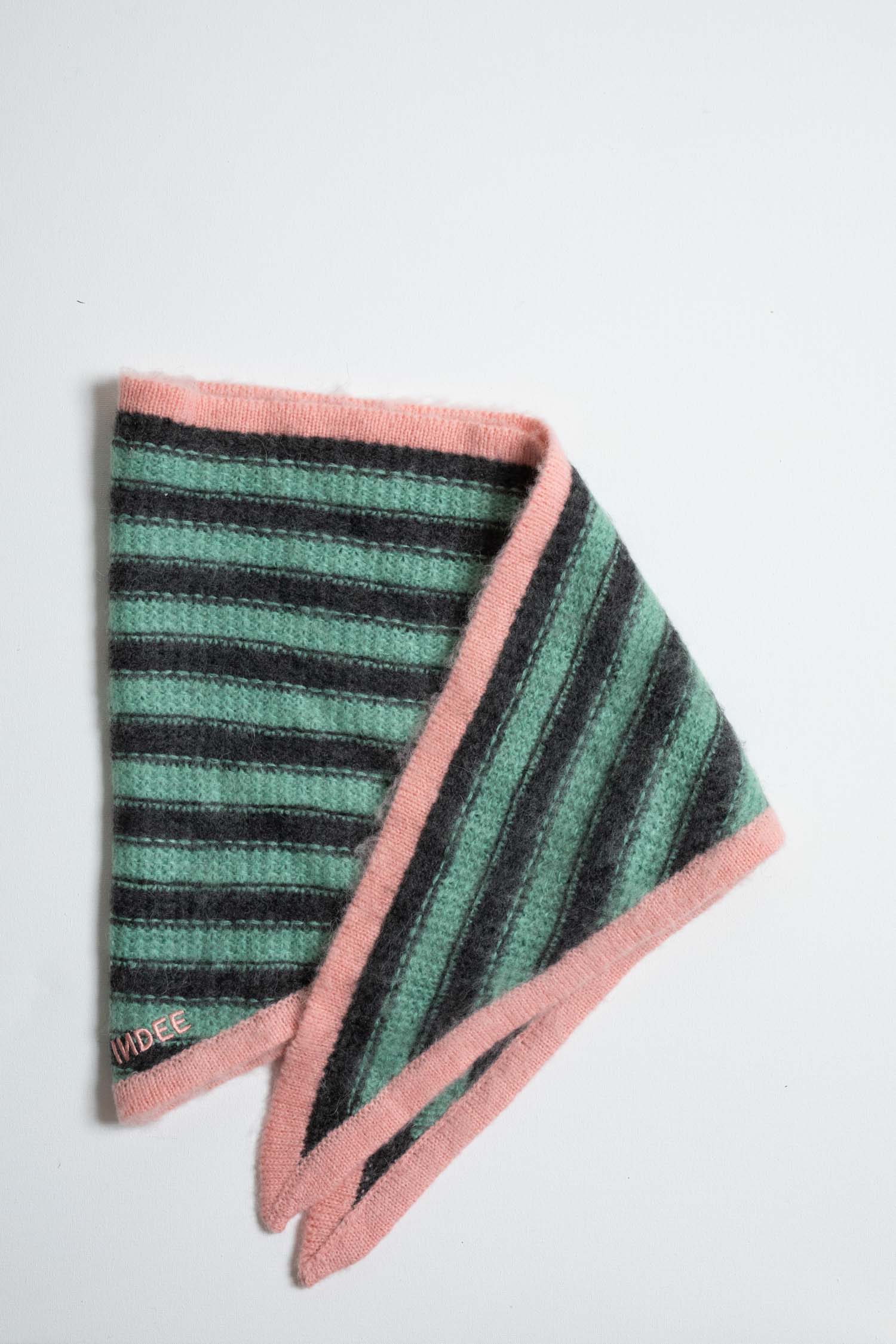 Indee - walking - stripe scarf - jade green