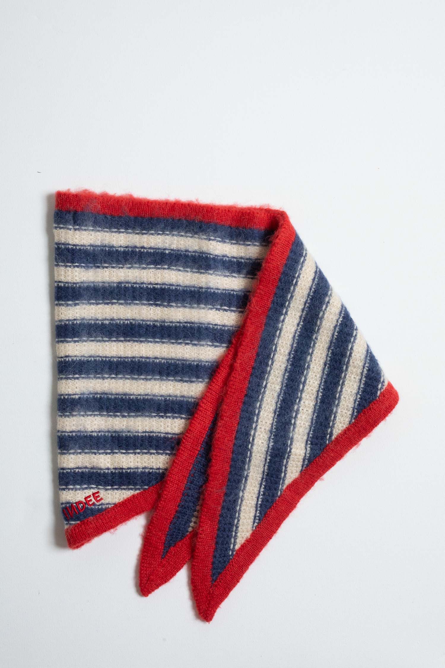 Indee - walking - stripe scarf - off white