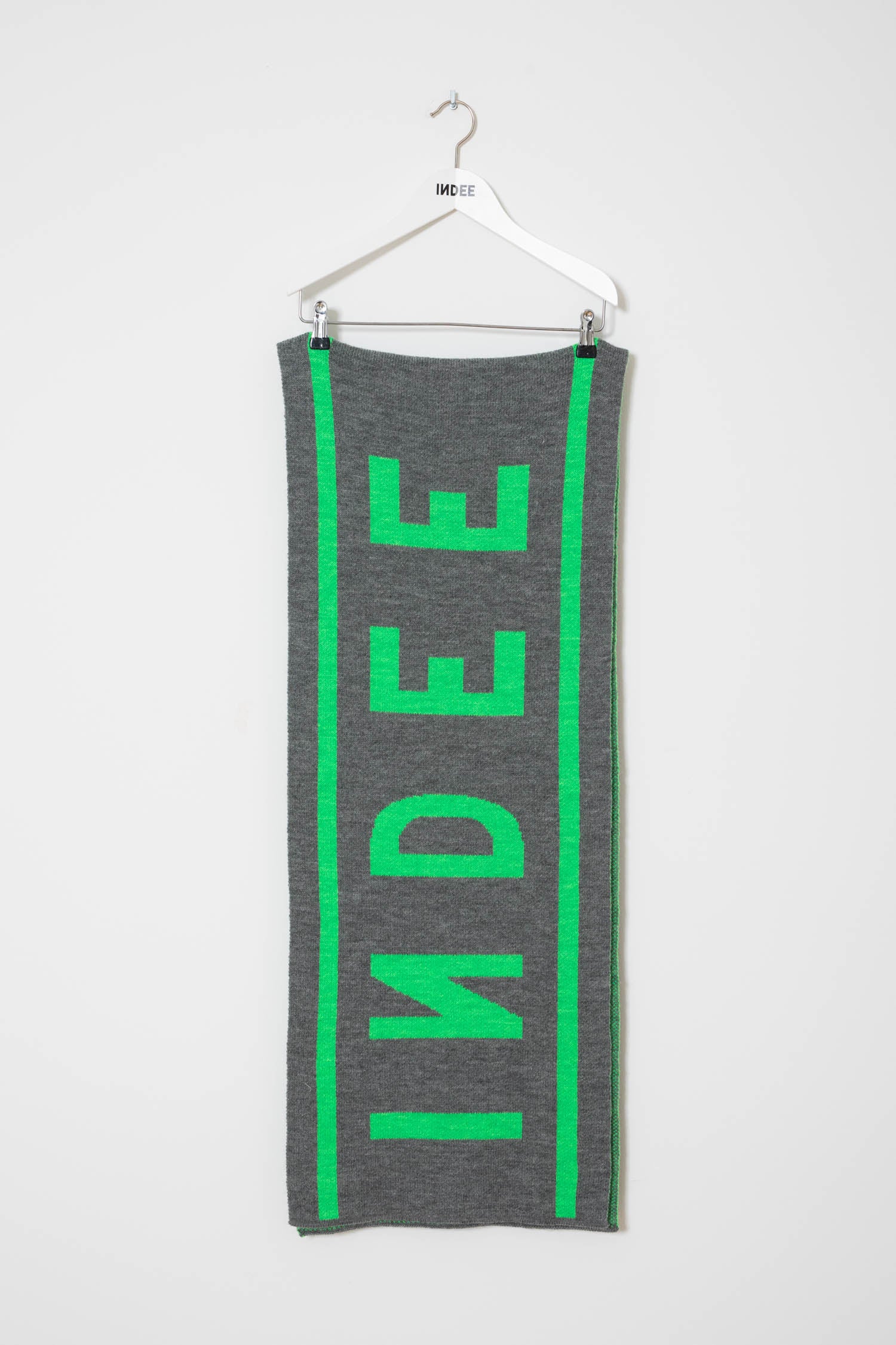 Indee - walkman - bi color logo scarf - grey melange