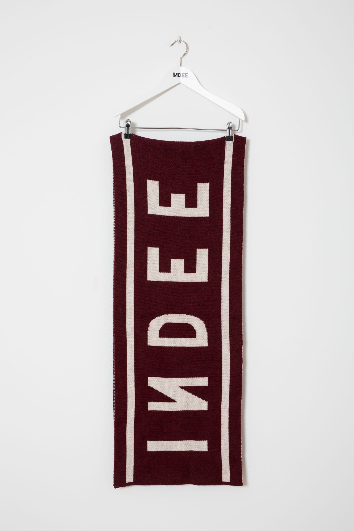 Indee - walkman - bi color logo scarf - merlot red