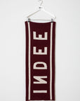 Indee - walkman - bi color logo scarf - merlot red