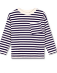 Wynken - longsleeve pocket tee - navy/ecru