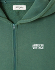 American Vintage - izubird zip hoodie - cedre