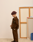 Weekend house kids - pom pom dog corduroy pants - brown