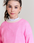 AO76 - American outfitters - kreusch crew neck sweater - fluo pink