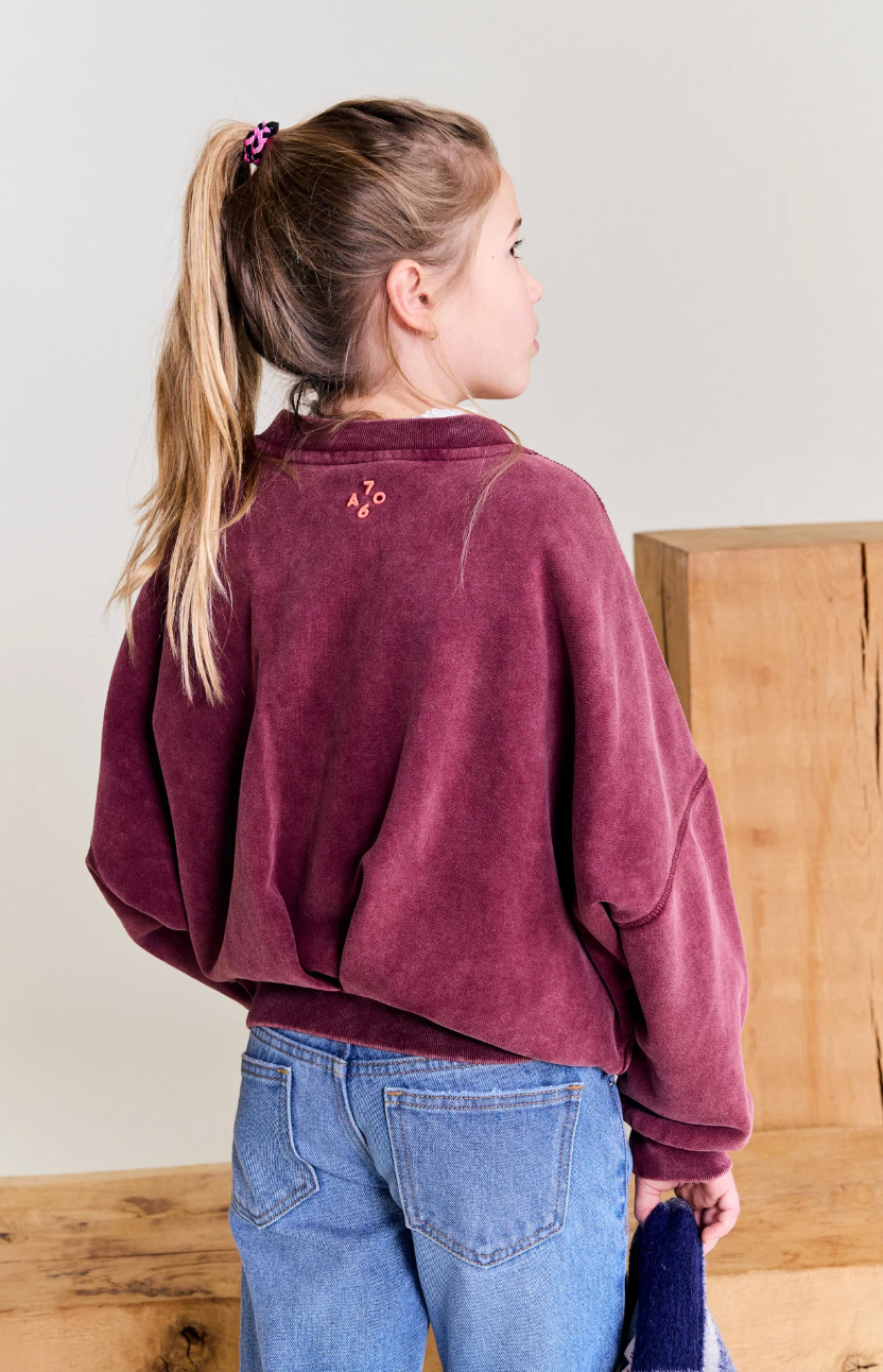 AO76 - American outfitters - ivy sweatshirt - bordeaux