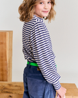 AO76 - American outfitters - sol stripe t-shirt - indigo