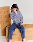 AO76 - American outfitters - sol stripe t-shirt - indigo