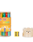 Legami - 24 colouring pencils with sharpener - teddy friends