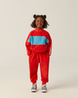 The campamento - kids - contrast sweatshirt - red